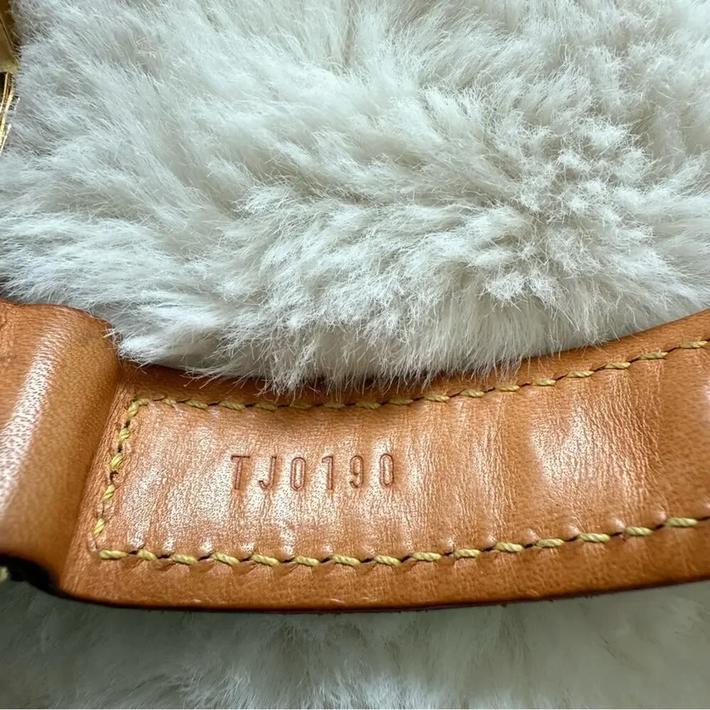 Louis Vuitton Dog Lead Monogram Brown Leather Pet Accessary Authentic